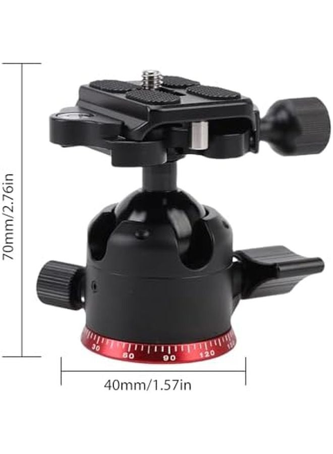 رأس كرة التحرير السريع من Arca، حمولة 22 رطلاً، دوران 360 درجة، إمالة بانورامية مع ميزان فقاعي لحامل ثلاثي - Image 3