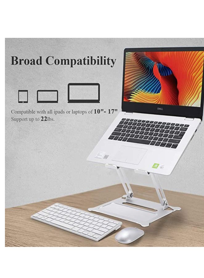 Generic Adjustable Laptop Stand for Desk, Ergonomic Portable Aluminum Laptop Desk Stand  - Image 2