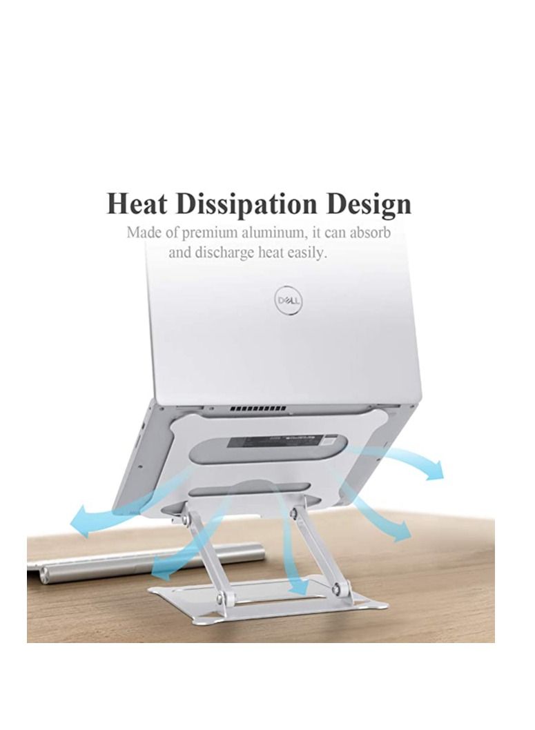 Generic Adjustable Laptop Stand for Desk, Ergonomic Portable Aluminum Laptop Desk Stand  - Image 4