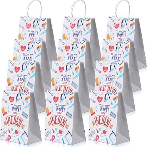 Zonon 24 Pcs Nurses Week Gift Nurse Bags Thanks for Goody Treat Bags with Handle for Appreciation Assistant Cna Medical Graduation Party106 x 83 x 43 Inches Classic Style - Image 2