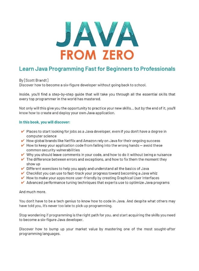 Java From Zero: Learn Java Programming Fast for Beginners to Professionals: The Complete Guide With Code Examples and Exercises to Become a Professional  - Image 2