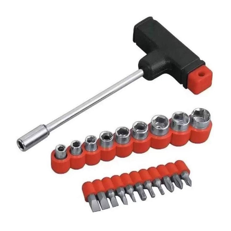 Screwdriver Socket Spannner Set Jackly Wrench Magnetic Toolkit For Home, Office, Car, Bike (21 pc toolkit)  - Image 1