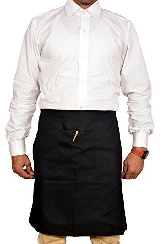 Switchon Polyester Waterproof Black Chef Apron with Front Pocket | Multi-Purpose Cooking, Baking, Gardening, Artwork & Salon | Free Size Unisex Kitchen for Home, Café, Hotel & Restaurant - Image 2