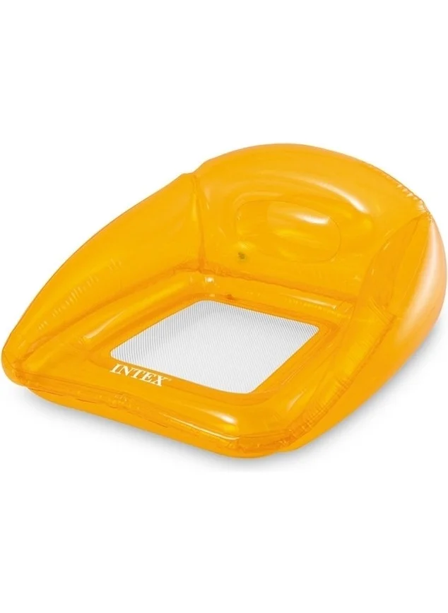 INTEX Transparent Sea Float with Net - Square Sea Float with Net - Transparent Sea Lounger - Sea Float with Net - Square Sea Float 104X102 Cm.