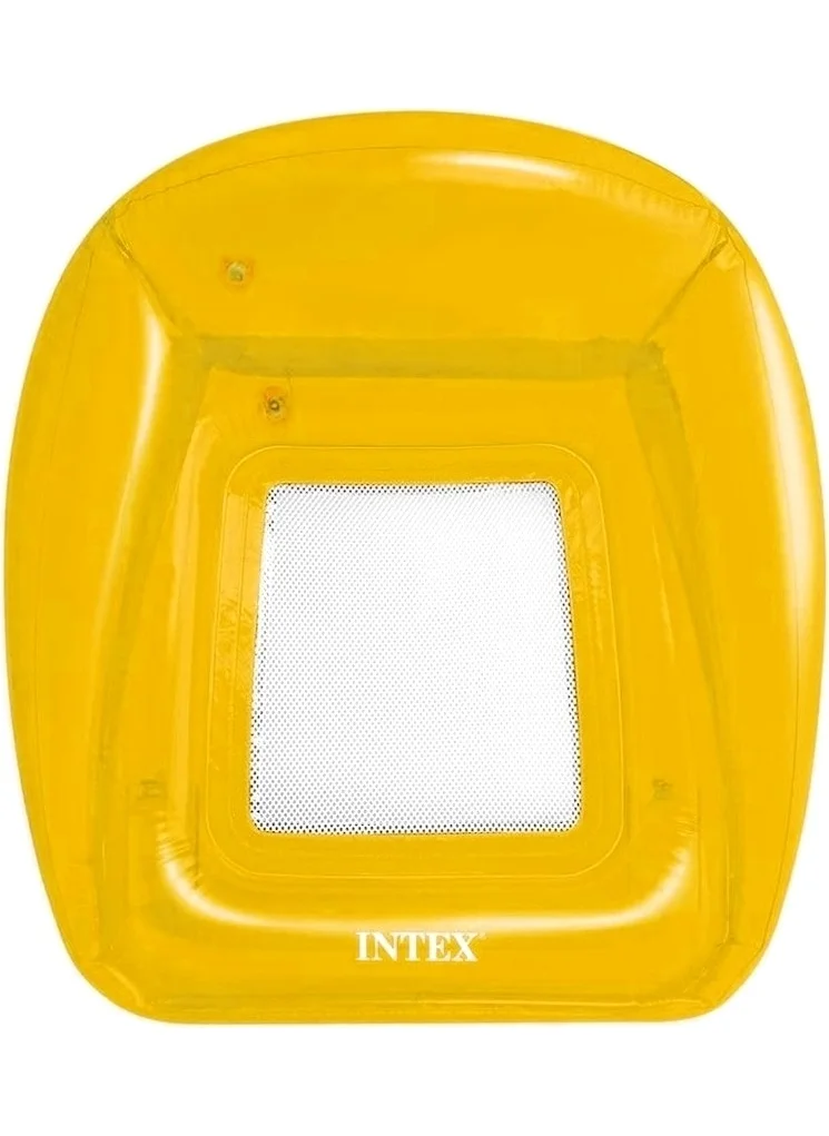 INTEX Transparent Sea Float with Net - Square Sea Float with Net - Transparent Sea Lounger - Sea Float with Net - Square Sea Float 104X102 Cm.