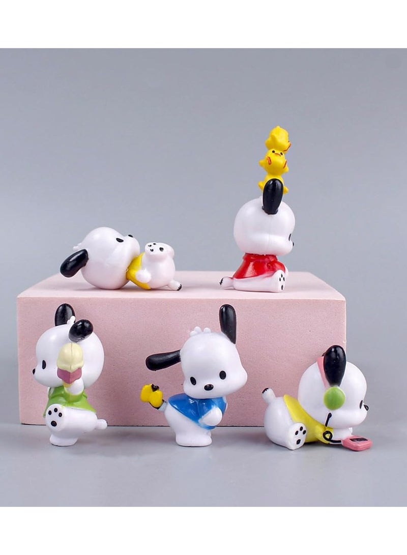 عام Anime character toys cute room decoration movable doll statue anime cake bowler hat figurine PVC model doll (pachagou-5pcs) - Image 5