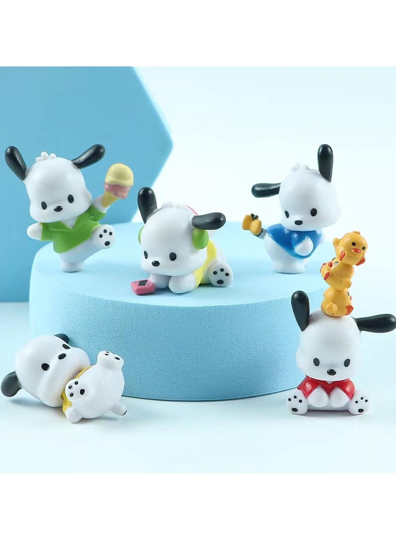 عام Anime character toys cute room decoration movable doll statue anime cake bowler hat figurine PVC model doll (pachagou-5pcs) - Image 3