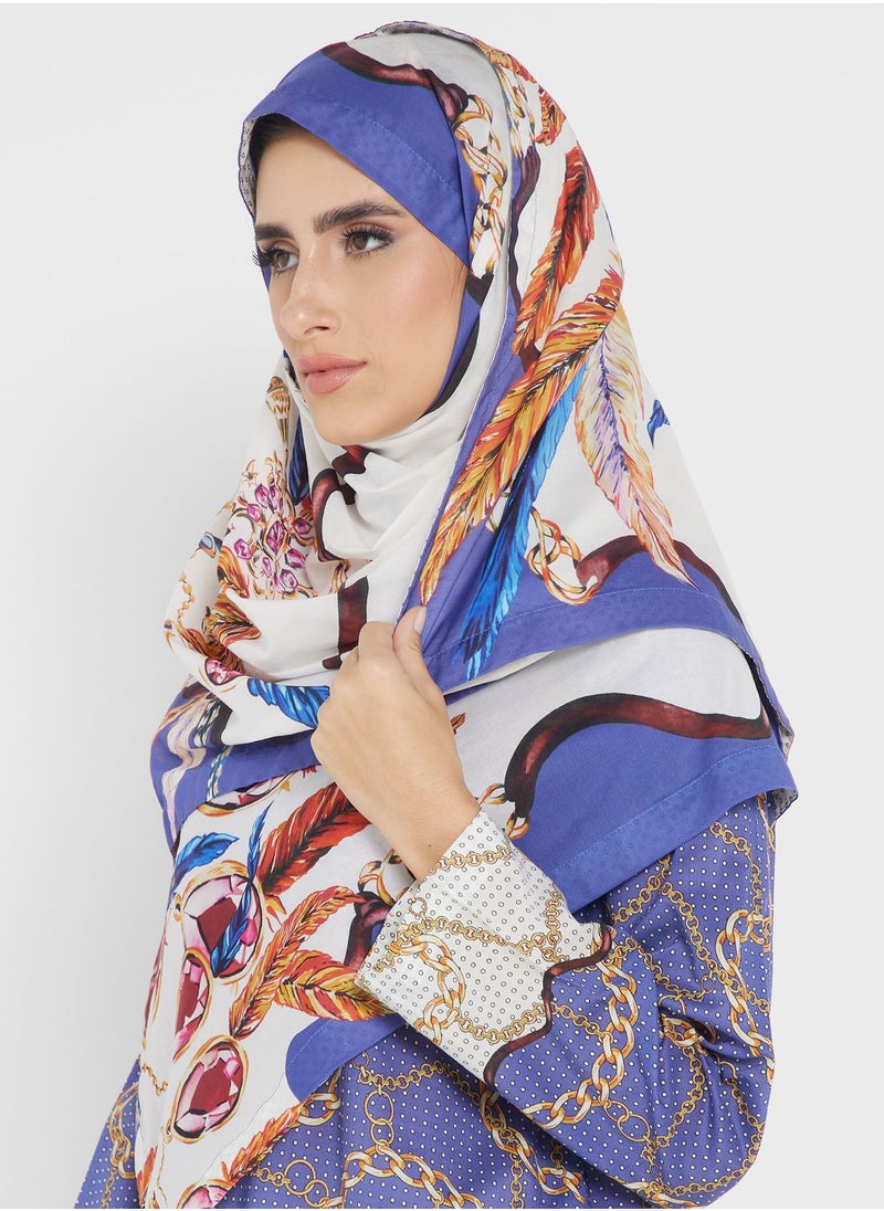 Nishat Linen - Side Slit Printed Jalabiya - Image 1