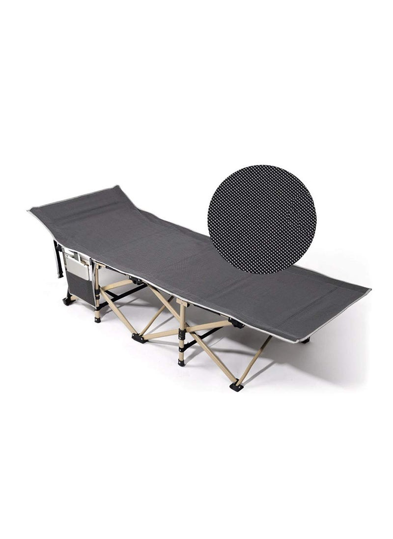 Delavala Delavala Camping Cot 220 KgMax Load Portable Foldable Outdoor Bed With Carry Bag For Adults Kids Heavy Duty Cot For Traveling Gear Supplier Office Nap Home Lounging Metal  - Image 4