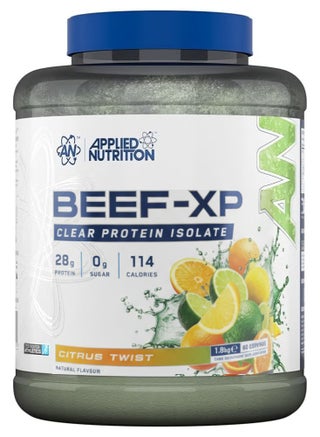 Applied Nutrition Beef XP - Clear Hydrolysed Beef Protein Isolate, Fruit Juice Style, Dairy Free Beef Protein Powder, Lactose Free, Zero Sugar, Low Fat, 1.8kg - 60 Servings (Citrus Twist) - view 2
