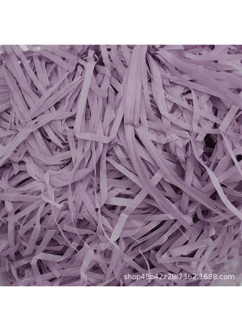 Generic Factory wholesale raffia paper silk gift box candy box decorative filler shredded paper Silk a large number of in stock shredded paper strips Lavender purple 