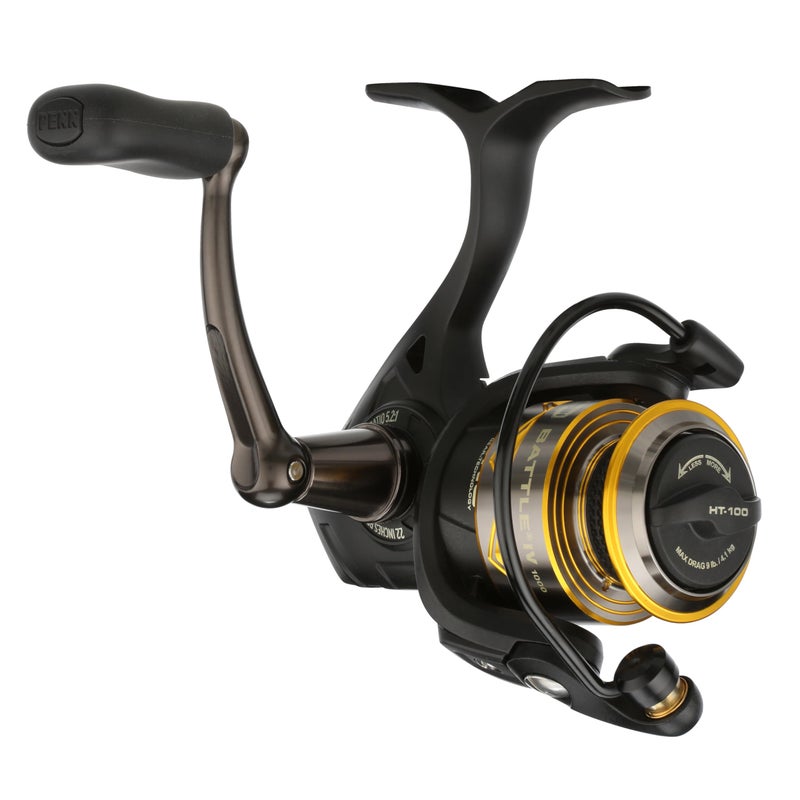 Penn Battle IV Size 2500 Spinning Fishing Reel, Full Metal Body and Sideplate, CNC Gear Technology, Hydro Armor Seals Critical Area from Water Intrusion, HT-100 Drag System - Image 4