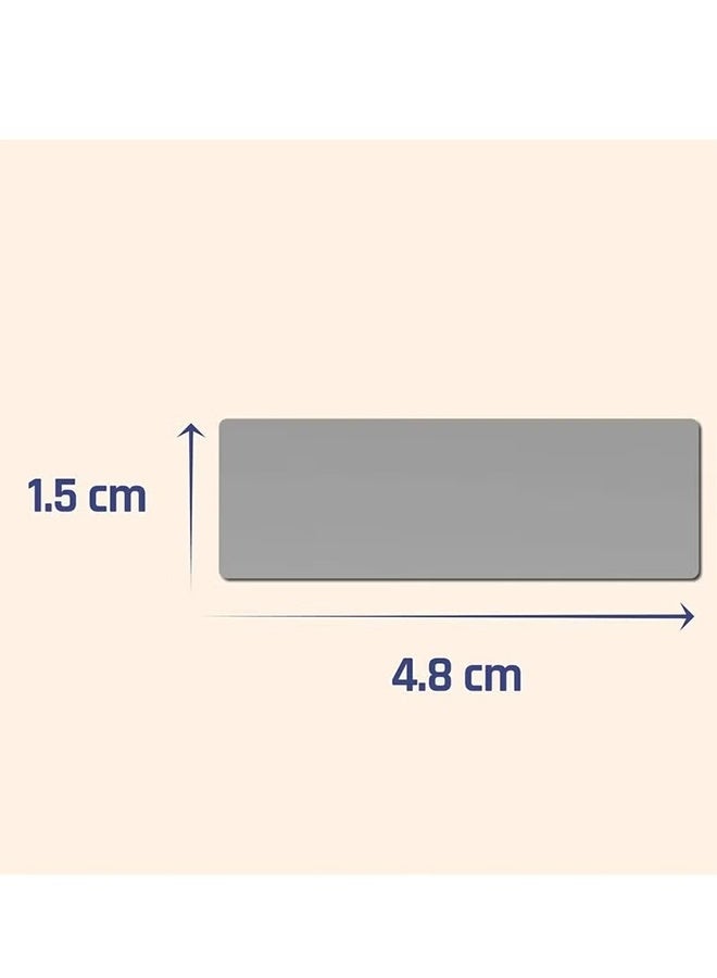 YJ 150PCS(10Sheets) Scratch Off Stickers Labels - Rectangle, Gray, 48mm x 15mm Self-Adhesive Easy to Peel and Stick for DIY Wedding Party Games Fundraisers Promotions - Image 2