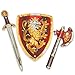 Liontouch Noble Knight Set for Kids Foam Sword Shield Red Includes Battle Axe Medieval Costume Accessories for Playfighting Safe Pretend Play Toy Weapons for Boys Girls Ages 38 - Image 3
