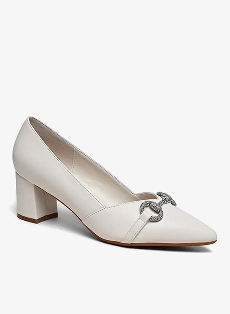 كابلي حذاء كعب عالٍ أنيق بإبزيم