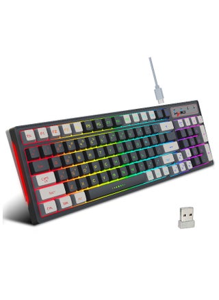L900  Gaming Keyboard RGB Backlit Two Color Injection Molding Keycap Gray And White Color Matching 2.4G Wireless Keyboard - pzsku/Z07DDB9C784CB60D0F6F3Z/45/1746232391/0409898c-8ecd-4703-af59-40b3d906a7b3