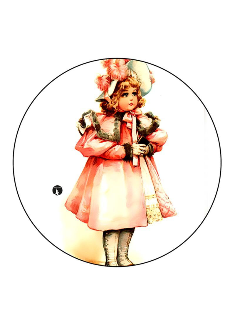 Girl Printed Mouse Pad Multicolour