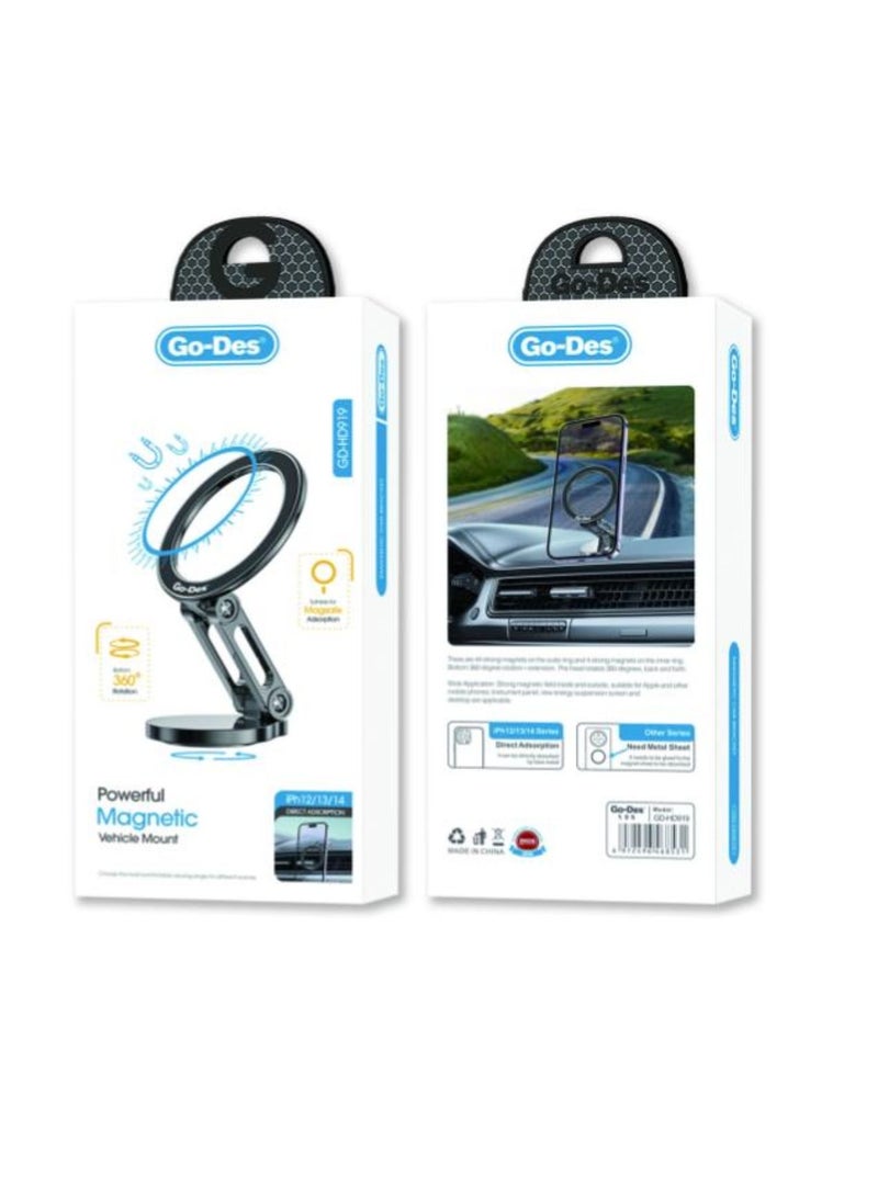 GO-DES Magnetic Car Bracket,Black - Image 3