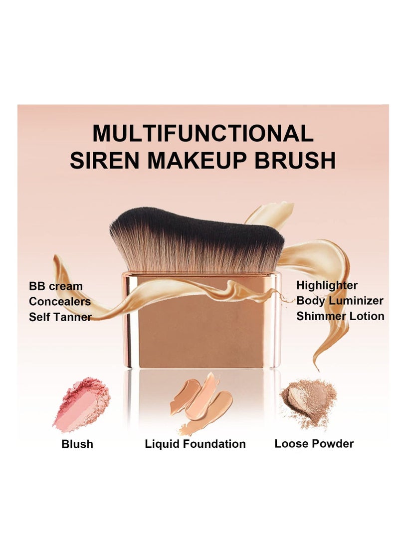 Foundation Makeup Brush, Face Blush Handless Blender, Liquid Powder for Blending Liquid, Cream or Flawless Cosmetics 2pcs - Image 3