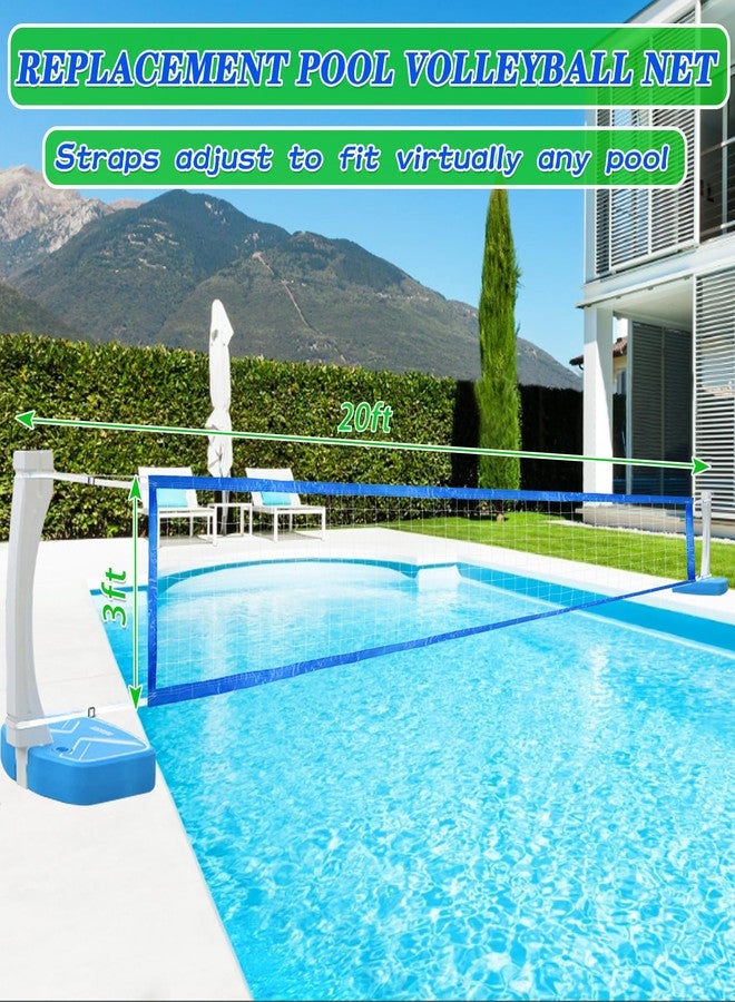 WUBOECE 20Ft Pool Volleyball Net Replacement with Heavy Duty Steel Buckle(Net Only) - Image 2
