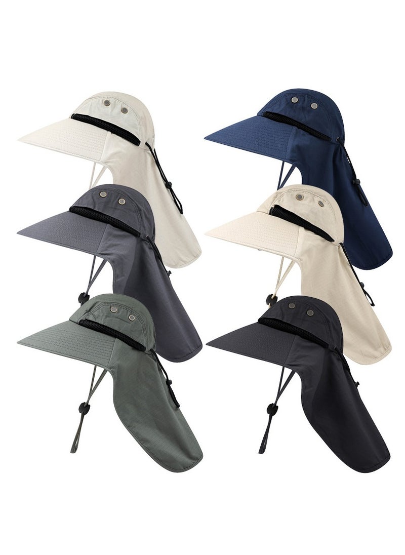 NIBEMINENT Summer Outdoor Sun Protection Hat Quick Drying Men's and Women's Sun Hat Large Overhang Shade Fisherman's Hat Mountain Fishing Hat  - Image 2