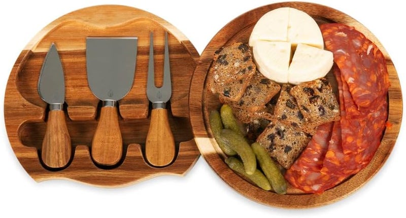 PICNIC TIME مجموعة لوح الجبن وسكين بيك نيك تايم من ديزني الأميرة الضفدع أكاسيا بريه - Image 4
