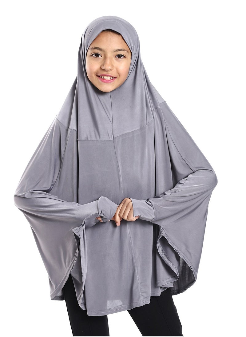 سيزار - خمار صلاة بناتي مزود بأكمام - Image 1