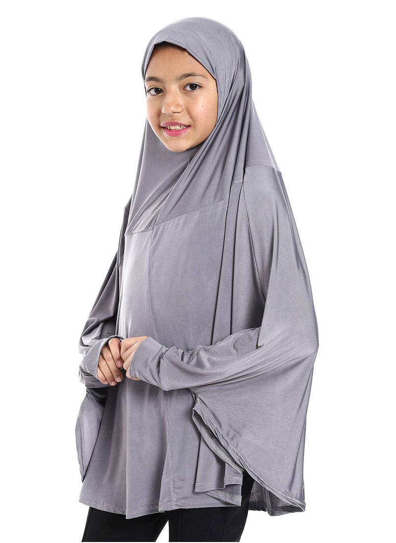 سيزار - خمار صلاة بناتي مزود بأكمام - Image 1