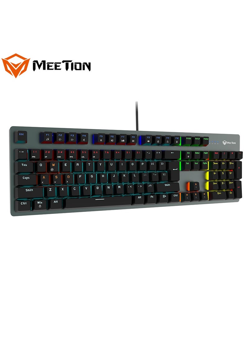 Meetion Mk007 PRO Meetion Basic Mechanical Gaming Keyboard  with OUTEMU blue switch, Crisp Sound, Ergonomic design, LED backlight , full-key anti-collision Satisfy Gamers (Black) - Image 3