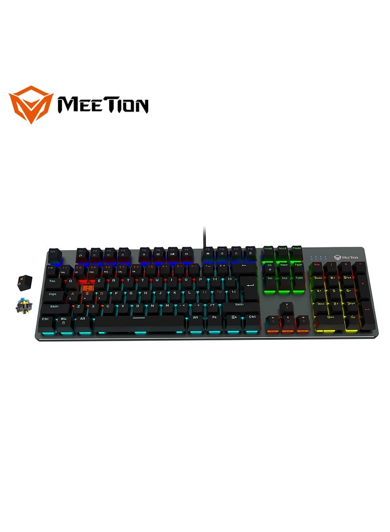 Meetion Mk007 PRO Meetion Basic Mechanical Gaming Keyboard  with OUTEMU blue switch, Crisp Sound, Ergonomic design, LED backlight , full-key anti-collision Satisfy Gamers (Black) - Image 4