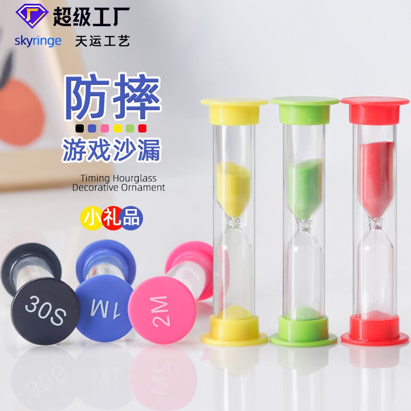 Color Anti-Fall Plastic Small Hourglass Student Gifts Decorative Ornaments Hourglass Timer Game Set Gifts - Image 2