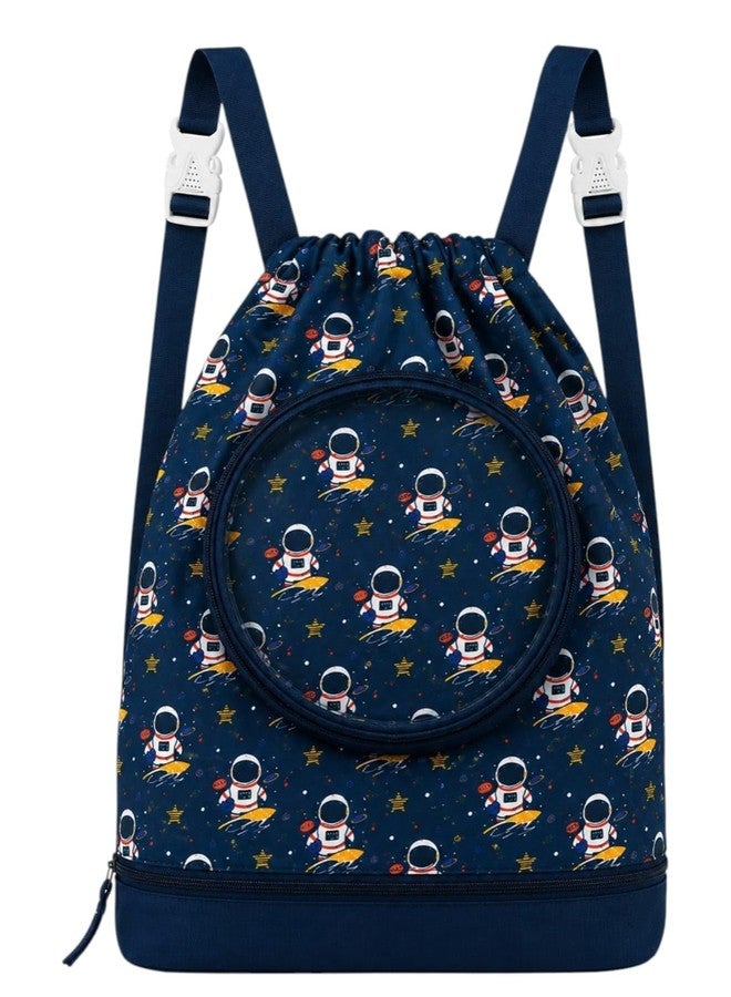 Tera13 TERA 13 Multipurpose Kids Swimming Bag for Pool, Beach,Gym & Travel (pack of1 piece) |Items of 1| with 3-Compartments| -Capacity 3L|Drawstring Storage Bag for Towel, Wet Clothes & Shoes |multicolour| - Image 1
