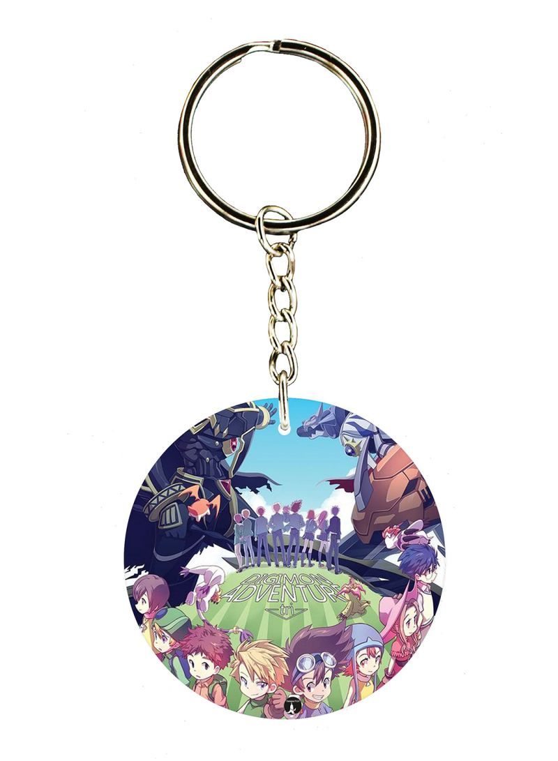 RKN Double Sided Anime Digimon Printed Keychain