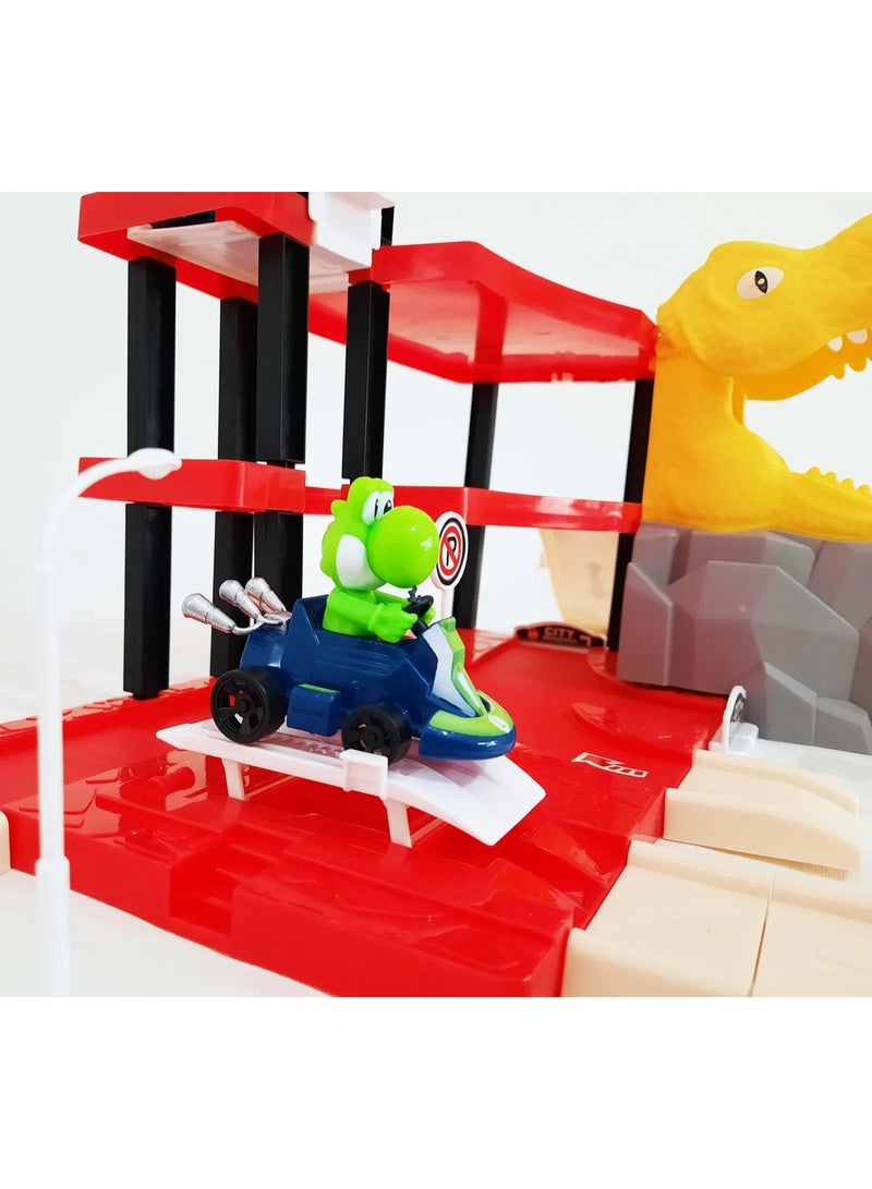 سوبر ماريو لعبة سباق سيارات للأطفال مع مسار كبير و25 قطعة – تصميم مستوحى من عالم الشخصيات الكرتونية، ألوان متعددة - Image 3