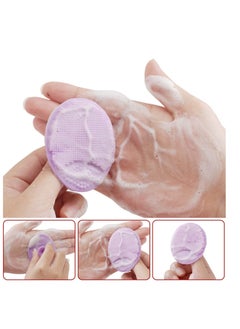 Generic Baby Cradle Cap Brush Baby Bath Brush Silicone Massage Brush Silicone Scrubbers Exfoliator Brush The SkinSoother Baby Essential for Dry Skin Cradle Cap and Eczema Blue & Pink & Purple & Red  - Image 3