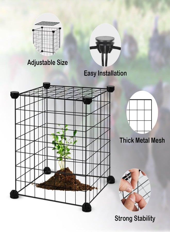 DYAUS 2 Packs Plant Protectors from Animals, 10Pcs 12"x12" Metal Meshes Garden Cloches for Plants, Plant Covers for Protecting Plants, Wire Plant Covers, Chicken Wire Cloche Plant Protector - Image 4