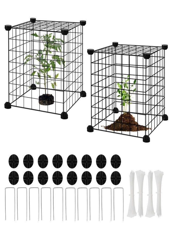 DYAUS 2 Packs Plant Protectors from Animals, 10Pcs 12"x12" Metal Meshes Garden Cloches for Plants, Plant Covers for Protecting Plants, Wire Plant Covers, Chicken Wire Cloche Plant Protector - Image 1