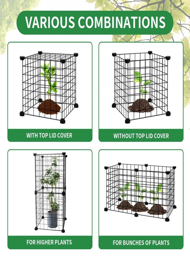 DYAUS 2 Packs Plant Protectors from Animals, 10Pcs 12"x12" Metal Meshes Garden Cloches for Plants, Plant Covers for Protecting Plants, Wire Plant Covers, Chicken Wire Cloche Plant Protector - Image 3