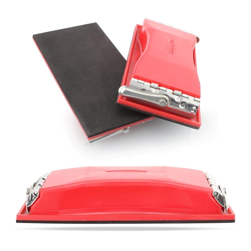 ISC Hand Sanding Block with Clip on Fitting Sanding, Block Sander Pad for Wood Glasses Car Furniture Finishing Sanding Sheets Holder Clamp - Image 5