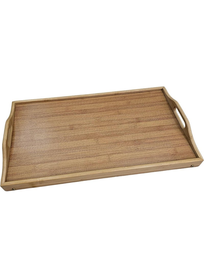 Bed tray made of natural wood with a 50x30 cm adjustable base - Image 4