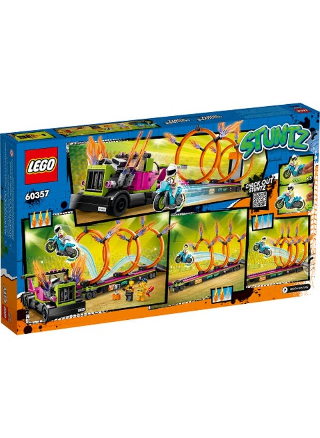 LEGO 60357 Stunt Truck & Ring Of Fire Challenge Building Set  - Image 2