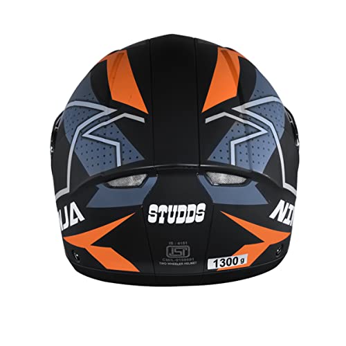 STUDDS Ninja Elite Super D6 FLIP-UP Full FACE Helmet N10 MATT Black-M - Image 5