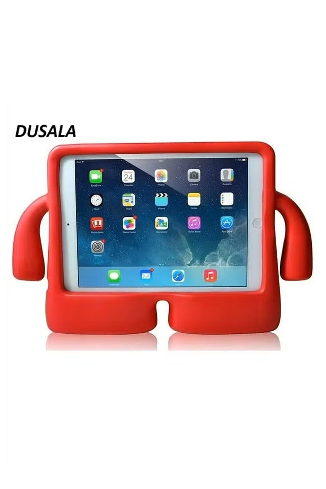 DUSALA Kids Shock‑Proof EVA Case with Handle & Stand for iPad Air 4/5 10.9 2020 2022 Bright Durable Cover(Red)