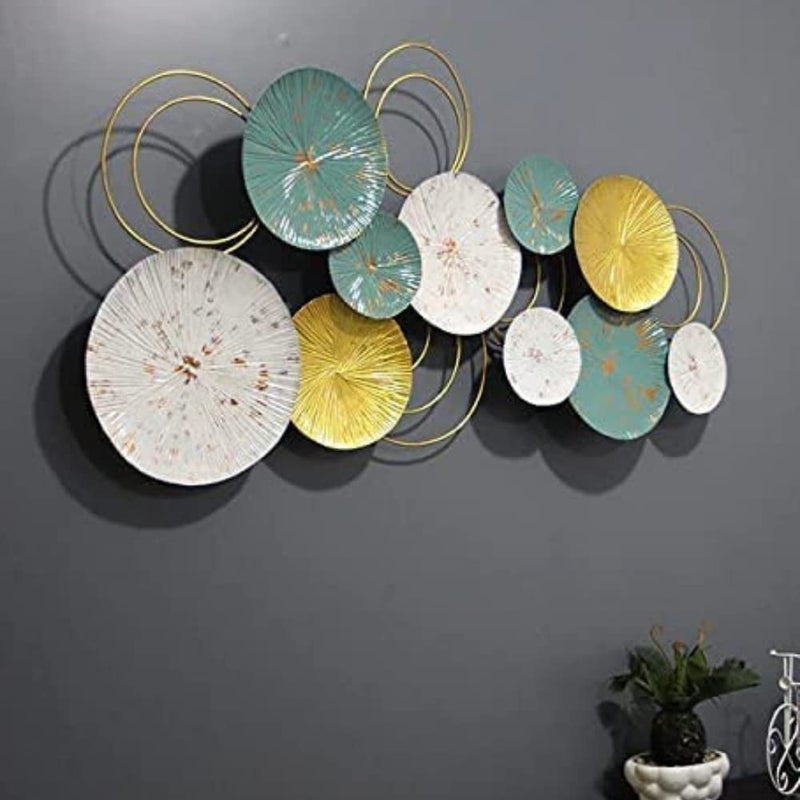 Eclectic home E Home Eclectic home E Home Metal Wall Dcor Wall Hanging Wall Arts for HomeLiving RoomBedroomHotel Size 4820 inch Multicolor  - Image 2