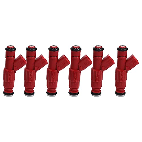HuiGood 0280156161 3S4G-AB 6Pcs 12hole 24lb Fuel Injectors Replacement Compatible with For-d 2.3L Jee-p Wrangler Mustan-g Dodg-e - Image 1