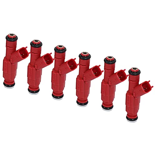 HuiGood 0280156161 3S4G-AB 6Pcs 12hole 24lb Fuel Injectors Replacement Compatible with For-d 2.3L Jee-p Wrangler Mustan-g Dodg-e - Image 2