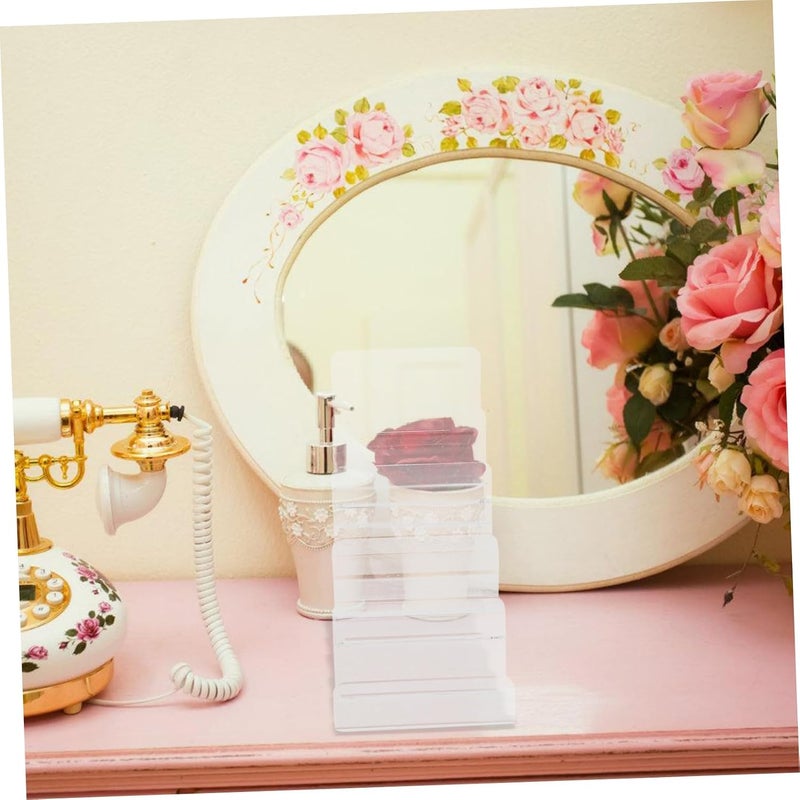 Garneck Acrylic Riser Display Stand Wallet Organizer Rack for Efficient Storage Compact Design for Retail Purse Display Sturdy and Portable Wallet Shelf for Neat - Image 3