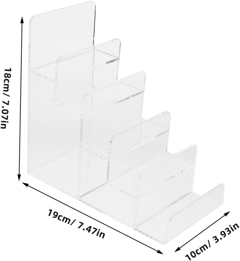 Garneck Acrylic Riser Display Stand Wallet Organizer Rack for Efficient Storage Compact Design for Retail Purse Display Sturdy and Portable Wallet Shelf for Neat - Image 2