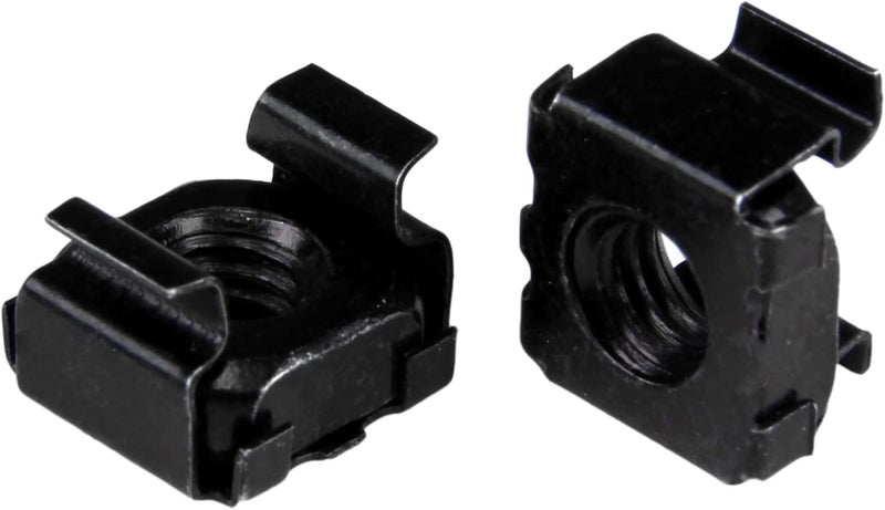 .com M5 Cage Nuts - 50 Pack, Black - M5 Mounting Cage Nuts for Server Rack & Cabinet , TAA (CABCAGENUTSB)