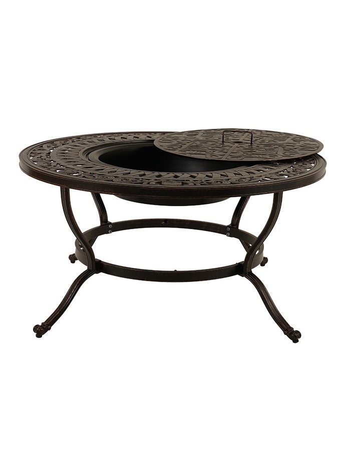 Schondor Furniture Barcelona | Firepit Long | 6 Seater | Made in Aluminum Cast | Outdoor Furniture | Made in Aluminum Cast | Patio | Perfect for Any Outdoor Space | Garden | Backyard  - Image 1